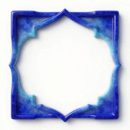 minimalist, surrealist, abstract, islamic art, 8 k, 3 d render, glossy, shiny, lapis lazuli gradients, vibrant, colourful, negative space, proportional