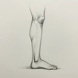 a sketch of a leg with different angles