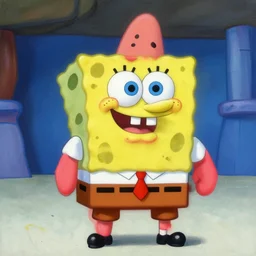 hyperreal painting of patrick star from spongebob, realistic, rendered in unreal engine