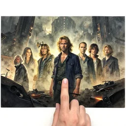 watercolor licht finger machine by richard corben, boris vallejo, bernie wrightson, ian miller, boris vallejo, & albrecht durer, fine art masterpiece baked at 3 0 0 f, matte painting, backlit dystopian lighting, photorealistic render, cinematic,