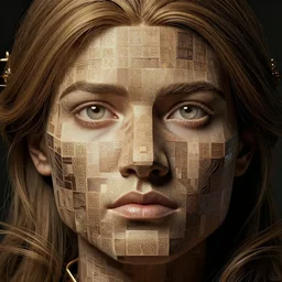 cinematic portrait of minecraft, intricate, elegant, by alyssa monks, highly detailed, symmetrical face, fine details, masterpiece, trending on artstation