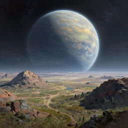 beautiful alien planet landscape, art by markus vogt