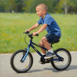 vin diesel on a kids bike, oil on canvas, naturalism