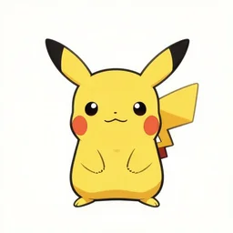 album cover of cute kawaii pikachu plushies minimalism by akihiko yoshida