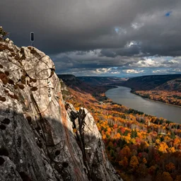 hudson river school, rocky mountain ridge, photographed with a nokia, autumn