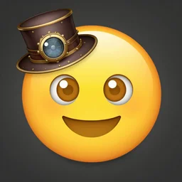 an emoji in the style of steam punk