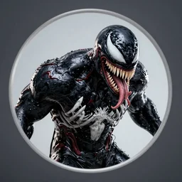 Profile photo of the Venom , digital art, realistic, dark vibes, trending on artstation