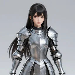 the most beautiful woman you could imagine as a warrior in an anime donned in armor with sword drawn