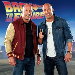 vin diesel and dwayne johnson in back to the future