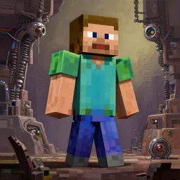 minecraft steve in the style of h. r giger, painting, biomechanical style
