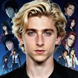 platinum blonde timothee chalamet, realistic shaded perfect face, fine details. anime. realistic shaded lighting poster by ilya kuvshinov katsuhiro otomo ghost - in - the - shell, magali villeneuve, artgerm, jeremy lipkin and michael garmash and rob rey