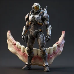 bifurcated jaw. artstationz greg rutkowski, octane render, unreal engine 6, epic game graphics, titanfall pilot. respawn, cyberpunk, conceptual art, ray tracing