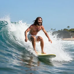 jesus riding the vibe wave