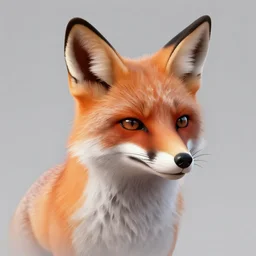 Head and shoulders portrait of a humanoid fox, digital art, ArtStation