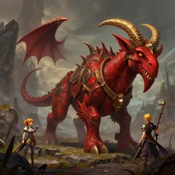 mount epic mottled red raptor screenshot world of warcraft mounts worldboss fantasy comics that looks like it is from borderlands by jesper ejsing, by rhads, makoto shinkai alena aenami artworks in 4 k beeple, thomas kinkade heartstone league of legends dofus overwatch