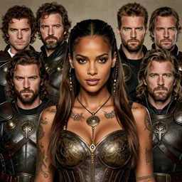 tyra banks, legendary warrior, fighter, lord of the rings, tattoos, decorative ornaments, battle armor, omar ortiz, carl spitzweg, ismail inceoglu, vdragan bibin, hans thoma, greg rutkowski, alexandros pyromallis, perfect face, sharply detailed, centered, rule of thirds, realistic shading, photorealism