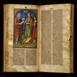 a story passed down from generation to generation. gilded bible parable. oldstyle medieval art. gutenberg bible. illustration by monks. frog frog frog.