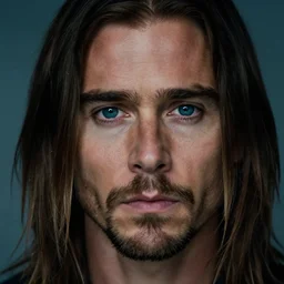 film still of Jared Leto as Cobb with dark blue eyes in Inception, 4k