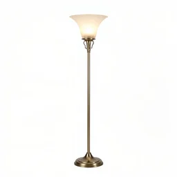 baroque floor lamp, 8k product photo, isolated on a pure white background, centered, entire object in frame, sharp focus, soft studio lighting