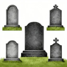 graveyard, paper collage
