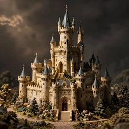 a miniature castle from hell