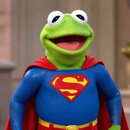 Kermit the Frog as Superman
