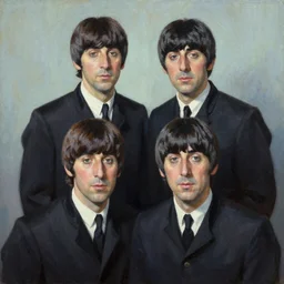 the 4 beatles oil painted by Dan Mumford and Leonid Afremov