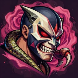 Street Fighter 2 Vega Claw profile picture by Sachin Teng, asymmetrical, Organic Painting , Adidas, Impressive, Claw, Vega Mask, Violent, Dark, Rose Background, Snake, Powerful, geometric shapes, hard edges, energetic, graffiti, street art:2 by Sachin Teng:4
