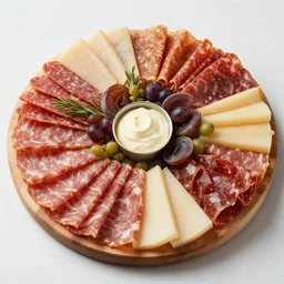 ultra realistic charcuterie board, top down view, product photography, menu image
