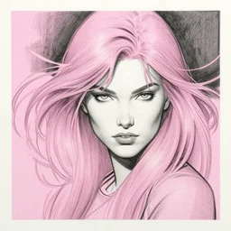 a marvel comics painting of graphite with lines in french rose