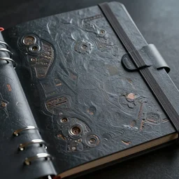 futuristic notebook, close up, quint buchholz, wlop, dan mumford, artgerm, liam brazier, peter mohrbacher, raw, featured on artstation, octane render, cinematic, rugged, intricate, 8 k