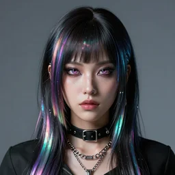 portrait of a rock star girl, octane render, deviantart, cinematic, key art, hyperrealism, iridescent accents, portrait photograph, nikon 3 5 mm, photograph by greg rutkowski