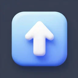 arrow 3 d app icon material design
