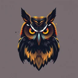 owl logo œil painting 8 k