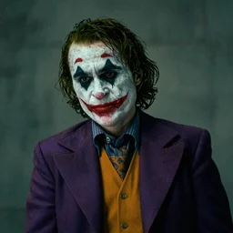 film still of Robin Williams as The Joker in The Dark Knight, 4k