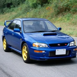 1985 Subaru WRX STi photograph of blue WRX from 1985