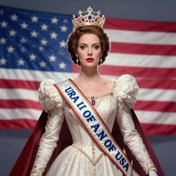 hypothetical queen of usa, if usa were a monarchy, digital art