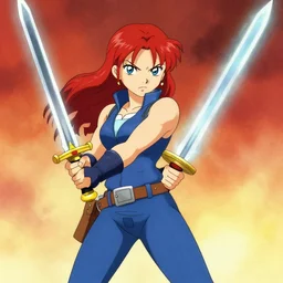 samus holding a jedi sword