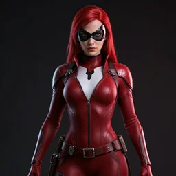 female moon knight as female dare devil, hyper detailed, digital art, trending in artstation, cinematic lighting, studio quality, smooth render, unreal engine 5 rendered, octane rendered, 8 k, noir