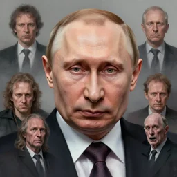 vladimir putin, is goblin, awe face, toothless horror macabre face, by donato giancola and greg rutkowski and wayne barlow and zdzisław beksinski, realistic face, digital art