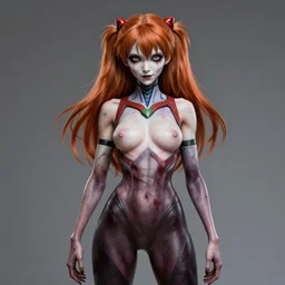 asuka grotesque, ultra detailed, ultra realistic, adventure time, studio lighting, by beksinski, alejandro jodorowsky, giger, greg rutkowski, carne griffith trending on artstation, deviantart, photorealism