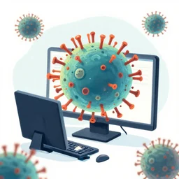 computer malware virus illustration