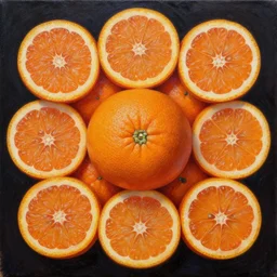 intricate five by orange, oil on canvas, hdr, high detail, photo realistic, hyperrealism, matte finish, high contrast, 3 d depth, centered, masterpiece, vivid and vibrant colors, enhanced light effect, enhanced eye detail, artstationhd