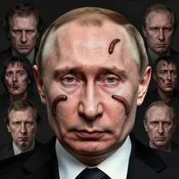 a portrait of vladimir putin's trypophobia face, trypophobia worms and maggots shape of face, macabre, horror, by donato giancola and greg rutkowski and wayne barlow and zdzisław beksinski, realistic face, visible face, digital art, artstation, symmetry