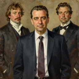 saul goodman, better call saul, painting by sargent and leyendecker and greg hildebrandt n 9