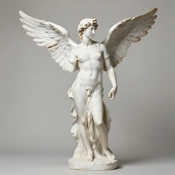 full body sculpture of aphrodite with wings hyperrealistic style made by michelangelo
