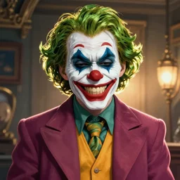 The joker in family guy, authentic style, very intricate, very detailed,
