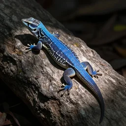 a blue tree monitor