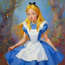 painting of a beautiful rendition of the mythical alice, illustration, artistic, colorful, hyper detailed, in the style of greg rutkowski,