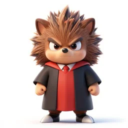 angry hedgehog dressed as a judge